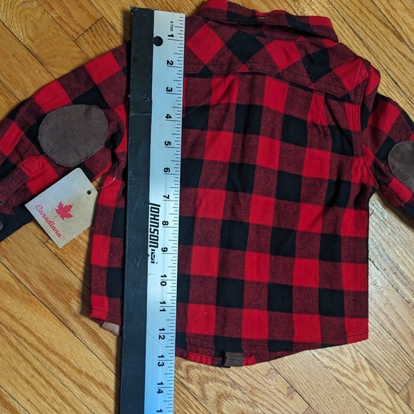 NWT Flannel Lumberjack Canadiana Button Up Shirt 6 - 12 months kids boys shirt - Picture 7 of 10